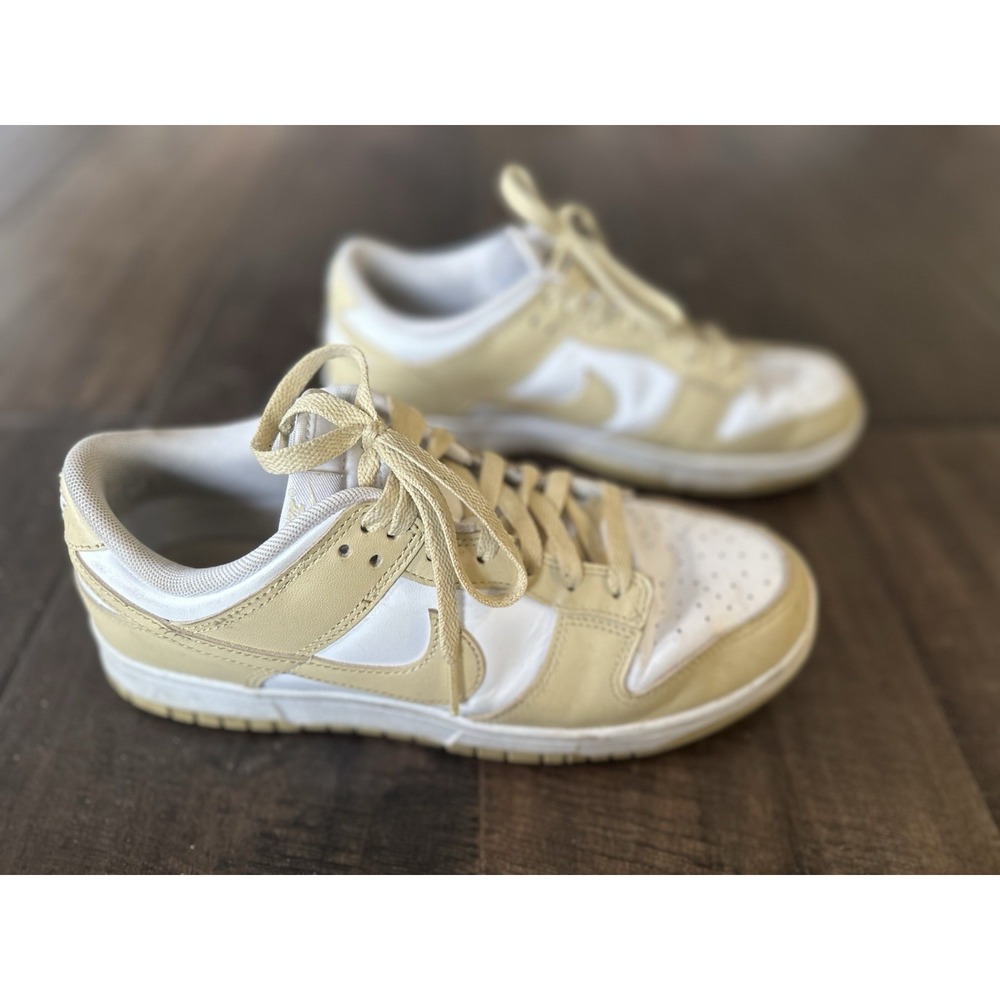 Nike Dunk Low 2023 Team Gold DV0833-100 White Yellow Leather Mens 9